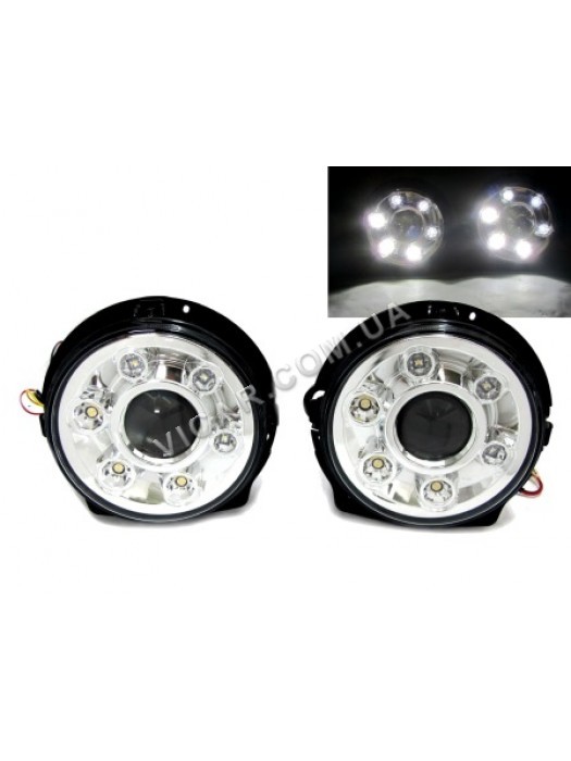 Передние тюнинг фары с led drl на Gelandewagen 